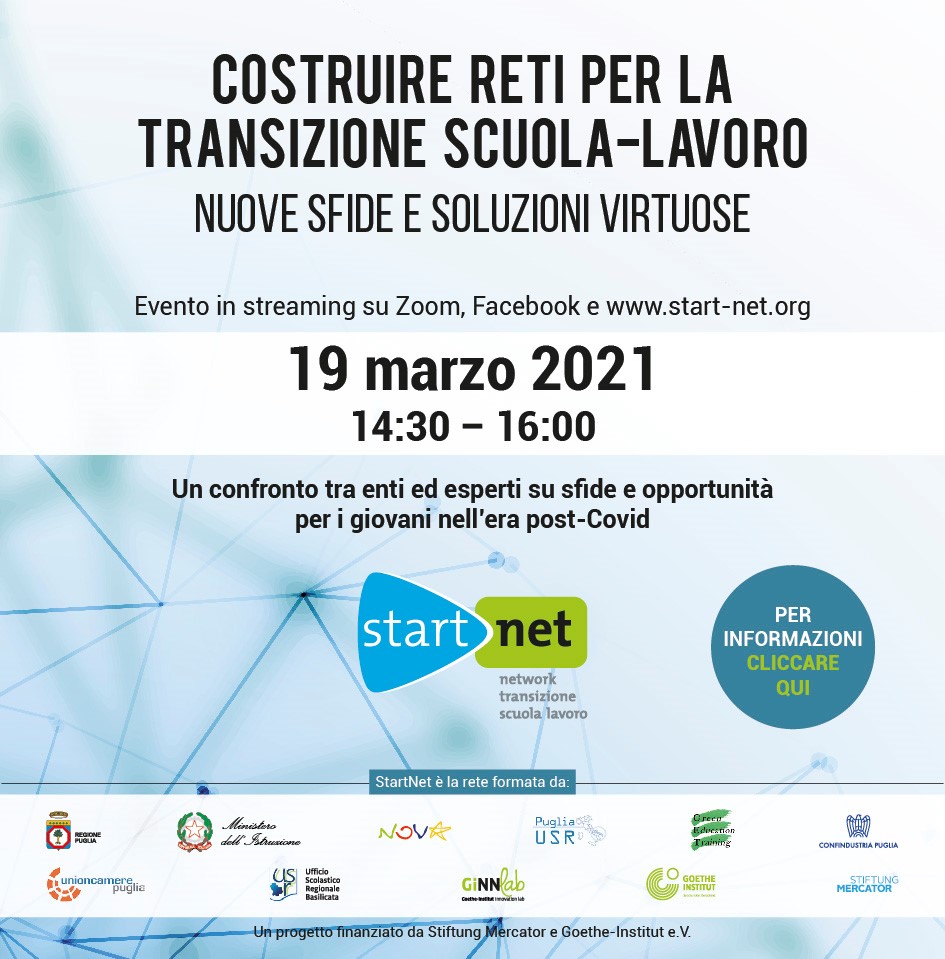 Nuove sfide e soluzioni virtuose per la transizione scuola-lavoro, l’evento online di StatNet