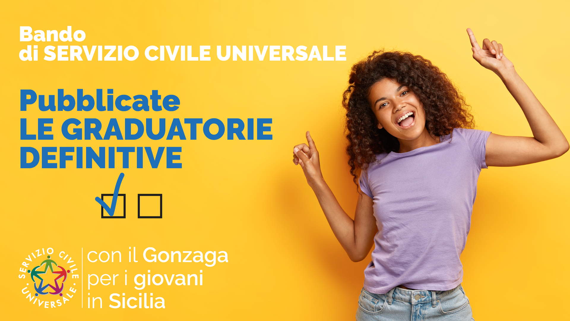 Pubblichiamo la graduatoria definitiva del progetto afferente al bando ordinario “CITTADINI CREATTIVI”