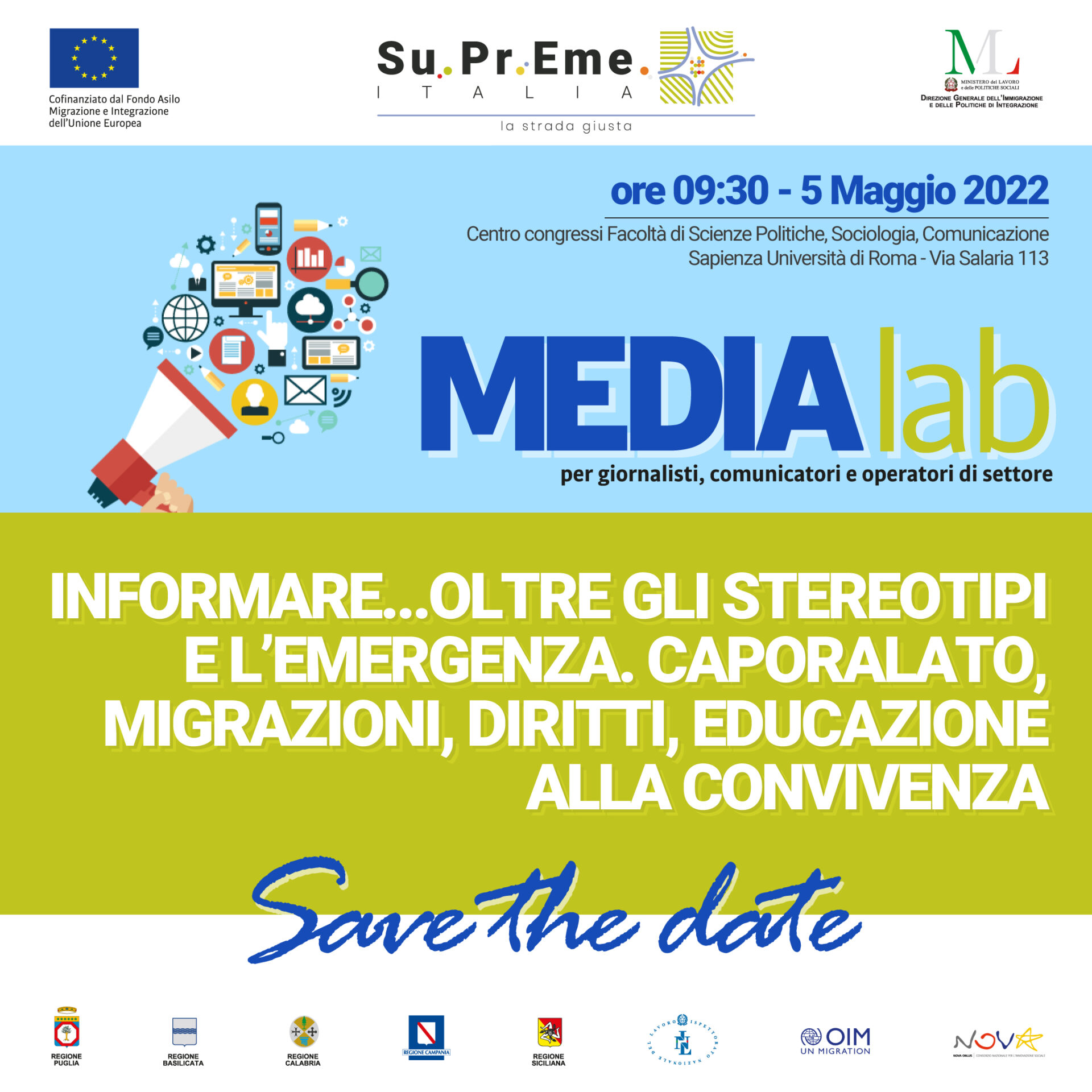 Ultimo appuntamento a Roma per il Media Lab Su.Pr.Eme. Italia
