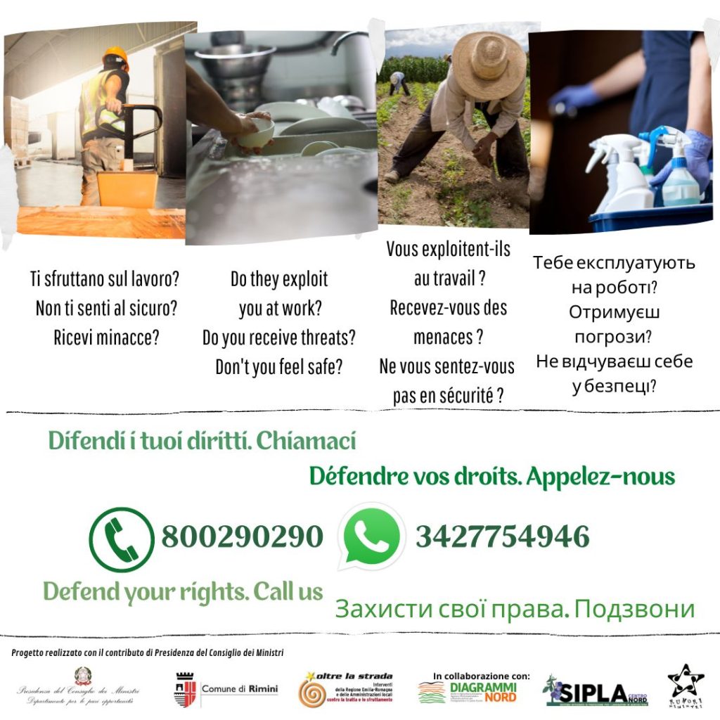 Rimini, al via la campagna di informazione multilingue contro lo sfruttamento