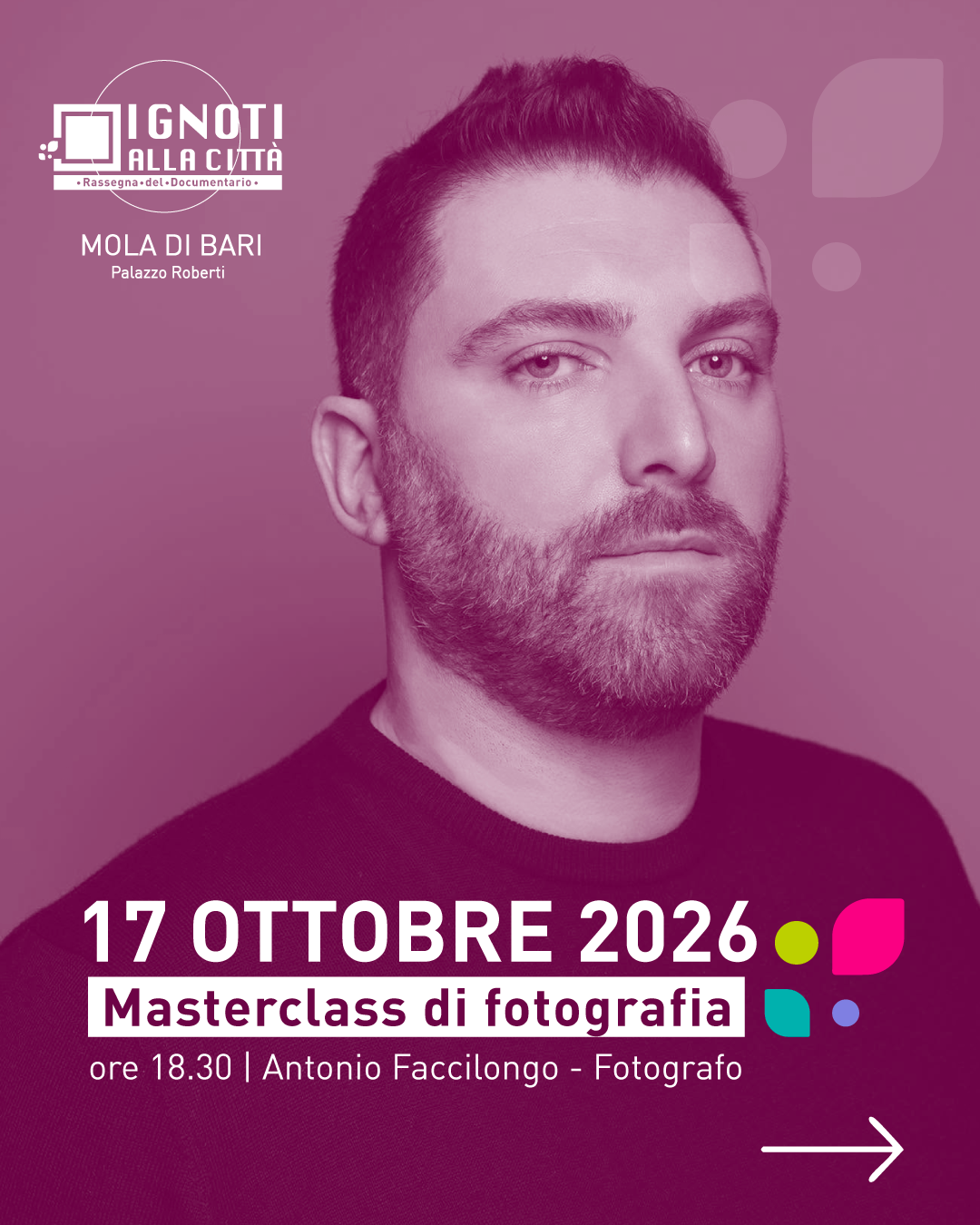 Il 17 ottobre a Mola di Bari torna Ignoti alla città